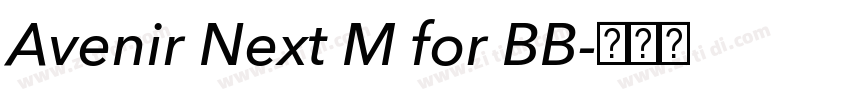 Avenir Next M for BB字体转换